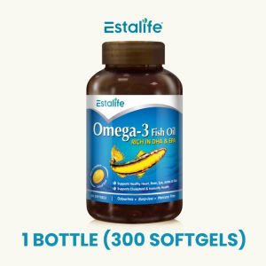 Estalife -3 Fish Oil (300 Softgels) - Support Heart in Eye Joint & Skin Health