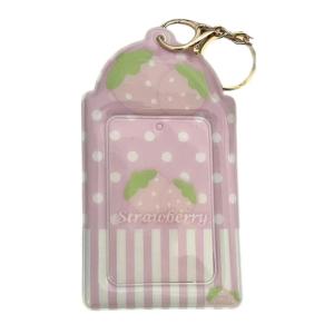 Strawberry Photo Case 3Inch PVC Photo Sleeve Photocard Covers for Women Girl Student Keyring Backpacks Charm