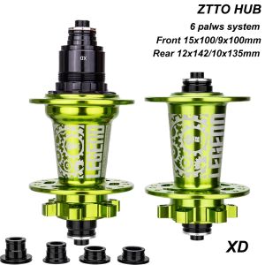 ZTTO MTB Hub Bike 6 Pawls Disc Brake Hub 32Hole Hub XD/HG/MS Thru Axle 12x142 15x100 32H Maza QR 10x135 9x100mm Sealed Bearing DR290