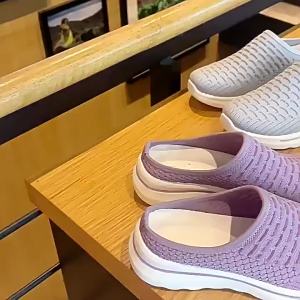 WomenS Breathable Mesh Slip-On Casual Sports Shoes Summer 2026 New Model Soft-Soled Fabric Shoes