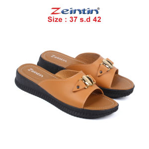 Zeintin - Sandal Wanita Kulit Sintetis Sendal Selop Wanita Sandal Wedges Zeintin HP