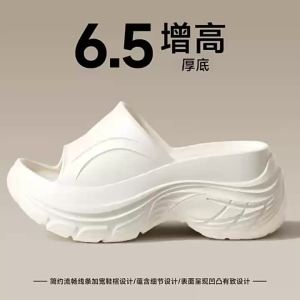 [Free Shipping] Womens high-heeled slippers for summer new thick-soled EVA slippers soft-soled home sandals