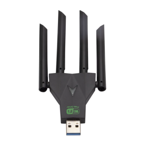 USB WiFi With 4 Adjustment Antennas 1300Mbps Double Band Signal Boosting For Desktop Laptop Computers