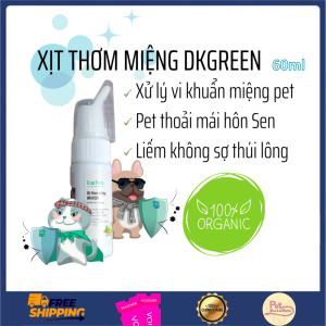 Ecopets Xịt Thơm Miệng Với Tinh Chất Trà Xanh Giúp Thơm Miệng Giảm Mùi Hôi Cho Chó Mèo Chai 60ml