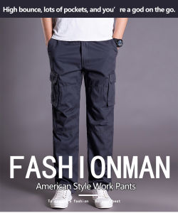 Spring Autumn Winter Loose Casual Pants MultiPocket Outdoor Sports Trousers