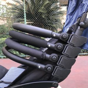 FUNNYDA Solid Color Matte Zipper Stroller Fence Handlebar EVA Pushchair Front Bumper Armrest Bumper Bar Baby Stroller Accessories Leather Cover Handle