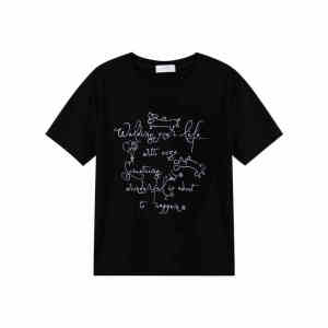 T-Shirt Wanita Korea Lengan Pendek Ukuran Besar  Motif Huruf Vintage Tipis  Katun Adem Premium  Desain Streetwear Longgar Slim Fit Tren Musim Panas 2025  Baju Kasual Elegan  Gaya segar dan sederhana  Manis dan keren  Serbaguna  Kerah bulat  Tops