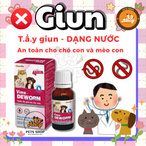 nước uống phòng giun sán cho chó mèo an toàn cho chó con và mèo con chai 20ml Vemedim Vime-Deworm - T3 PETS SHOP