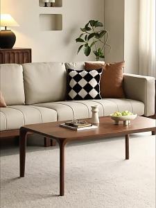 Tea Table New Chinese Style Guiyuan Tea Table Solid Wood Rectangular Mortise and Tenon Low Tea Table Home Coffee Table