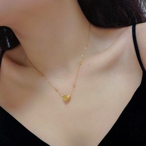 kalung titanium wanita liontin love rantai jedar premium anti karat dan tahan luntur gaya fashion korea simple elegan best seller