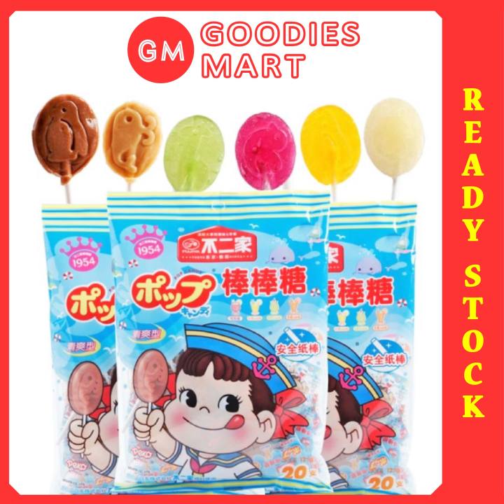 Fujiya Lollipop Candy 5 Flavors [20pcs] 不二家 棒棒糖 五种
