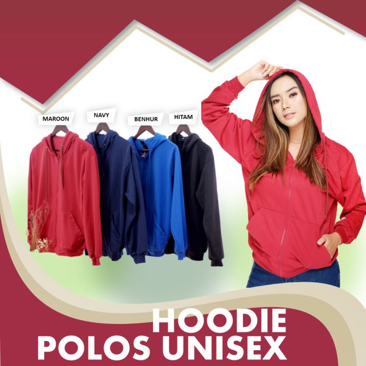 Jaket Hoodie Polos Pria Wanita Hoodie Sweater Murah Bahan Baby
