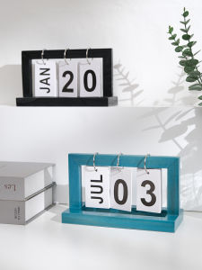 Nordic Minimalist Wooden Desk Calendar 2023 & 2024 Table Decor