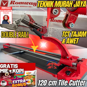 ROMWAY Alat Potong Keramik 48" 120 Cm Manual Granite Tile Cutter Granit w/ Laser Meja Potong