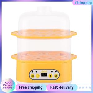[Chinatera Flagship Store] Double Layer Multi-Function Cooker 12 Eggs Capacity Multifunctional Egg Boiler Auto Shut-Off for Meal Prep Apartment Office