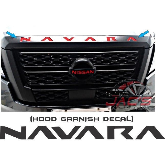 Navara 2021-2024 Hood Garnish Sticker/Decal Quality Waterproof Vinyl ...