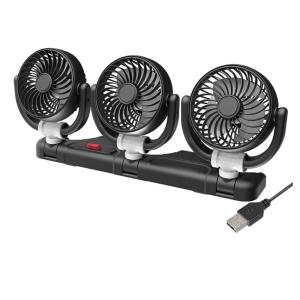 หัวพัดลมไฟฟ้า3หัวที่มีประสิทธิภาพสำหรับสภาพแวดล้อมในบ้านอัตโนมัติพร้อมระบบลดเสียงรบกวนและความเย็นที่สบายปรับมุมได้