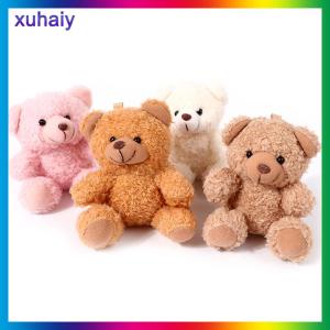 xuhaiy 10CM Cute Cartoon Bear Plush Doll Stuffed Bear Dolls Keychain Bags Pendant For Kids Girls Birthday Gifts