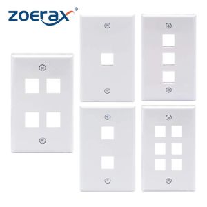 ZoeRax Keystone Jack Wall Plate Low Profile Ethernet WallPlate Single Gang FacePlates for Keystone Coupler - 1PCS