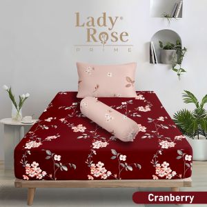 Sprei Lady Rose Prime Single 120x200 Tinggi 30cm Bantal 1 Guling 1 - Motif Bunga / Abstrak / Geometri / Minimalis