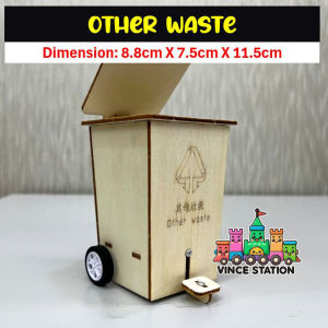 Tong Kitar Semula Kayu DIY Wood Recycle Bin Kid Foot Pedal Recycle Bin Food Waste Recycle TASKAL Recycle  Sustainability