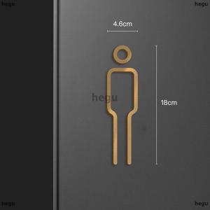 [COD] hegu สีดำทองสีห้องน้ำป้ายจานทองเหลืองล้างห้องประตูสติกเกอร์ WC Holder signage BOARD
