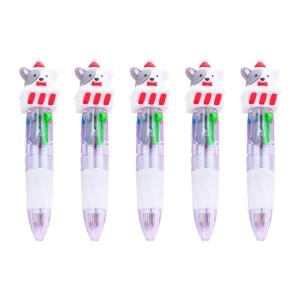 ชุดของขวัญคริสมาสต์ปากกาบอลพอยท์ของ5 Mini 4ปากกาสีประหยัดพื้นที่การออกแบบสำหรับนักเรียนและมืออาชีพ