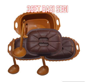 3 Set Basi Prasmanan Bahan Plastik 3 Basi Tutup + 3 Sendok Sayur