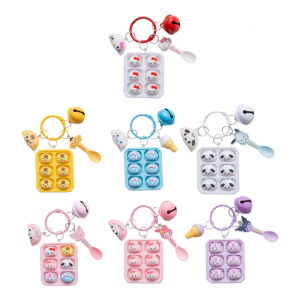 Resin Keychain Bentos Theme Dumpling Series Small Gift Accessories Keyring Lightweight For Backpack Charm