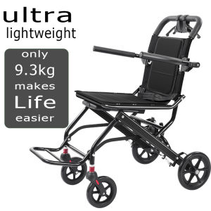 (SG STOCK) Super Lightweight Transport Wheelchair for Travel User-Friendly Folding Portable Wheelchair for Adult Seniors