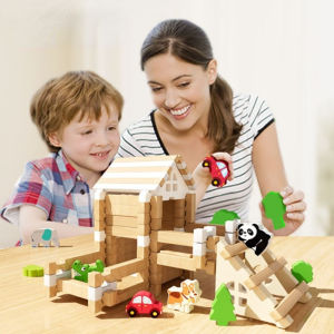 Building Blocks Toys for Kids Boys/Girls Classic Wooden Mortise And Tenon Structure DIY Assembly Toy 3Y+