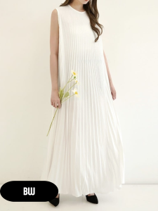 Inner Dress Plisket Dewasa Polos Mayung Premium Murah Tebal