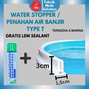 Penahan Air Banjir Water Stopper Seal Lantai Toilet Wastafel Karet