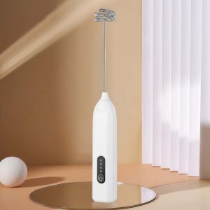 Multifunctional 3-Speed USB Rechargeable Electric Milk Frother Portable Handheld Mixer For Coffee Latte Cappuccino