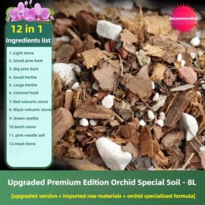 8L Premium And Organic Orchid Soilless Potting Mix With/Without Acacia Leaves 15in1 For Phalaenopsis Soil-less Potting Mix