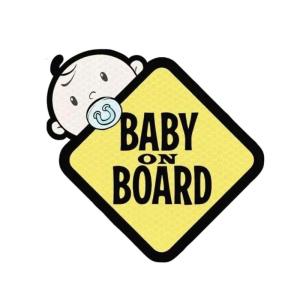 Baby in Car Car Sticker High Visibility Reflective Safety Sign Reflective Sticker for Rear and Side Window
