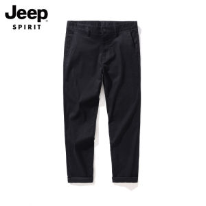 JEEP SPIRIT Mens Casual Pants Pure Cotton Thin Loose Straight Sleeve Western Pants Long Pants Mens