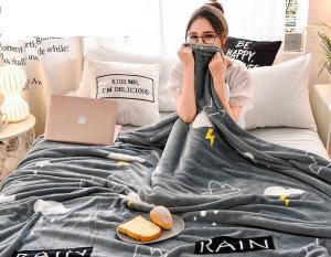 Selimut Bulu Halus King 180x200 Motif Dewasa Pohon Ungu Keren Terlaris Termurah Berkualitas