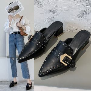 Dép Thời Trang Thương Hiệu MANXIXI Xăng Đan Hở Gót 1.97 Inch Gót Thấp Phong Cách INS Đẹp Dành Cho Nữ (Cỡ 34-39)