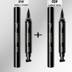 Eyeliner Pen 2 in 1 Seal stamp eyeliner Double head Fast Dry Waterproof Black Liquid Eyeliner Cat Eye Pencil Big Eyes Makeup Long Lasting Eye Liner Pen