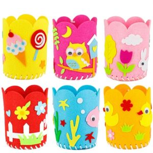 SDFSF สร้างสรรค์และสร้างสรรค์ การศึกษาเพื่อการศึกษา ศิลปะหัตถกรรมหัตถกรรม สำหรับเด็กๆ ของเล่นทำมือ งานฝีมือดีไอวาย ผ้าไม่ทอ ที่ใส่ปากกา DIY ที่ใส่ดินสอ DIY ภาชนะปากกาทำด้วยมือ