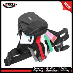 【HOSPORT】 Mens Expandable Motorcycle Bag - Crossbody Drop Leg Side Bag for Outdoor Riding and Cycling Trendy in Olive