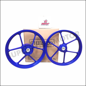 VELG RACING CHEMCO BRT 160 185 RING 17 JUPITER Z F1ZR SILVER GOLD BIRU