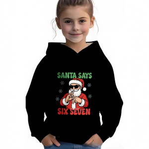 Sweatshirt Hooded Santa Claus Print Hooded Sweatshirt Keep Warm Lightweight and Comfortable