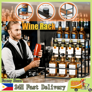 Wine Rack Wine Display Cabine Coffee Syrup Rack Organizer Bottle Display Rack Liquor Shelf Organizer Countertop Storage Rack Wine Wine Display Rack Kitchen Spice Rack Seasoning Rack for Bottle Coffee Bar Station Wine Dressing Kitchen Organizer Rack