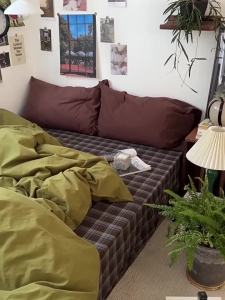 ins Japanese Style Solid Color Washed Cotton Four-Piece Set Student Dormitory Single Three-Piece Set Bed Sheet Duvet Cover Bedding LZD