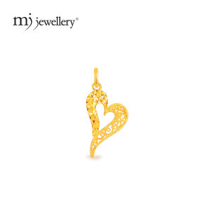 MJ Jewellery Gold Love Shaped Pendant B112 375 Gold & 916 Gold
