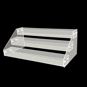 MMLUCK Acrylic Collection Display Stand 3/4/5 Tier Clear Display Risers Stand Decoration Stable Plastic Perfume Skincare Organizers Countertop