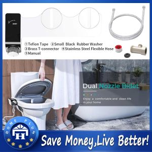 【Local delivery】 Bidet Hot and Cold Self Cleaning Sprayer Bidet for Toilet Seat Heated Water Sprayer Dual Nozzle Warm Water Non Electic Bidet Toilet-Bidet