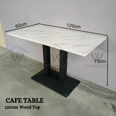 WFURNITURE Cafe Table 75cm Balcony Coffee Table Restaurant Dining Table Meja Kafe Meja Makan 餐桌